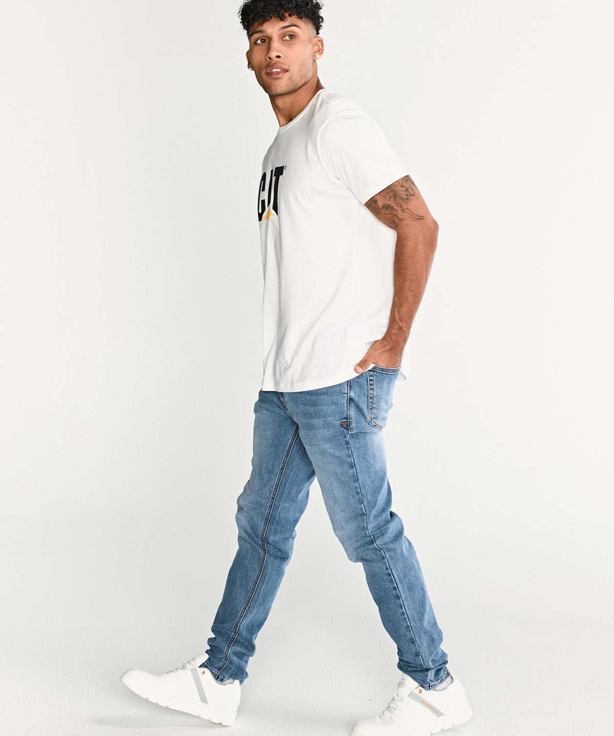 Jeans Hombre CAT Eco Stretch Slim Verde