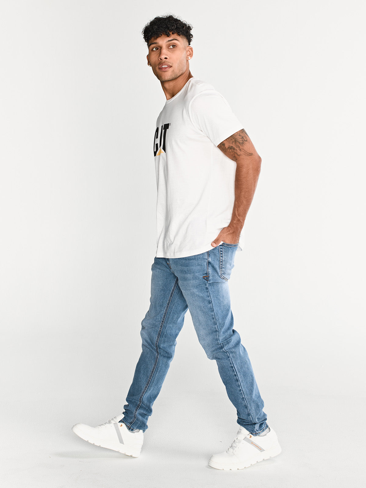Jeans Hombre CAT Eco Stretch Slim Verde