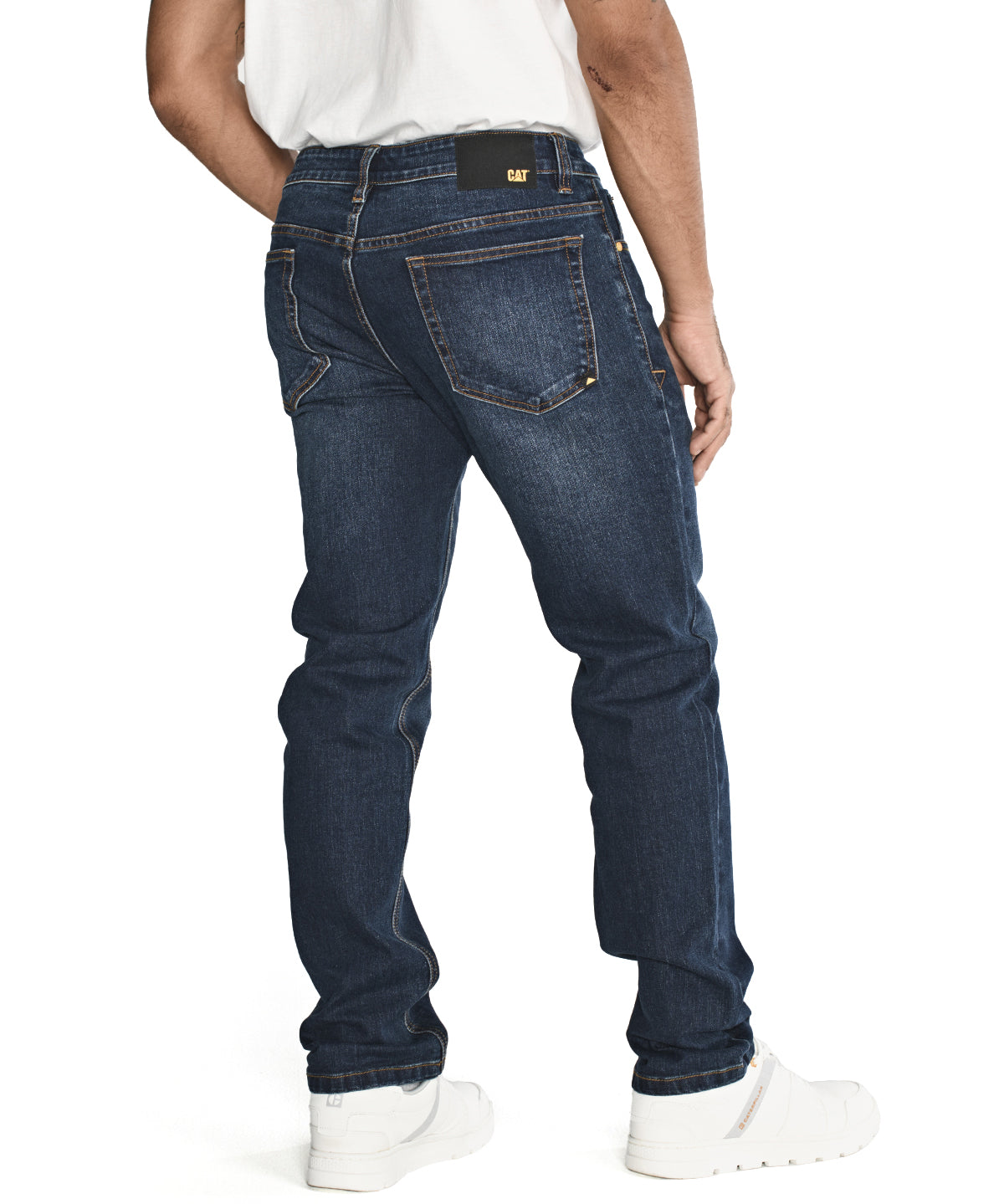 Jeans Casual Hombre Eco Stretch Denim Slim Azul Cat