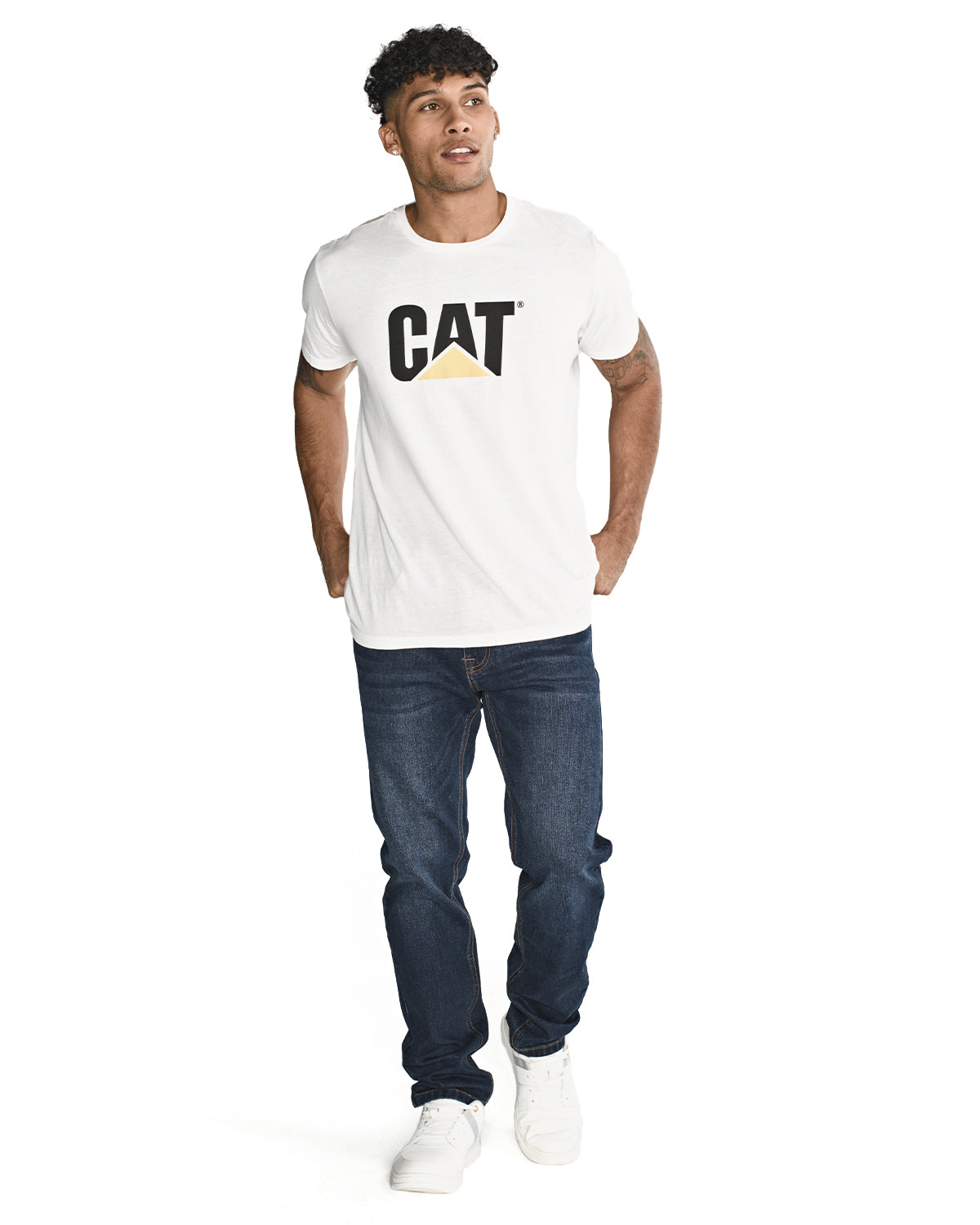 Jeans Casual Hombre Eco Stretch Denim Slim Azul Cat