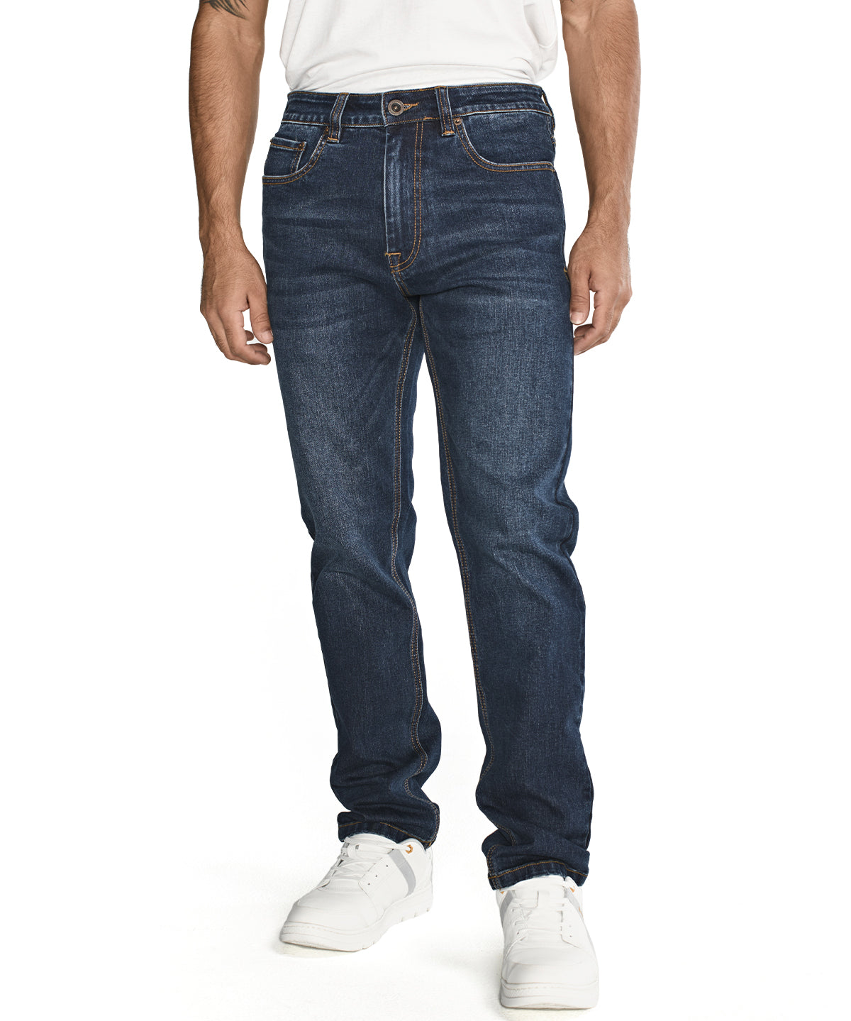 Jeans Casual Hombre Eco Stretch Denim Slim Azul Cat