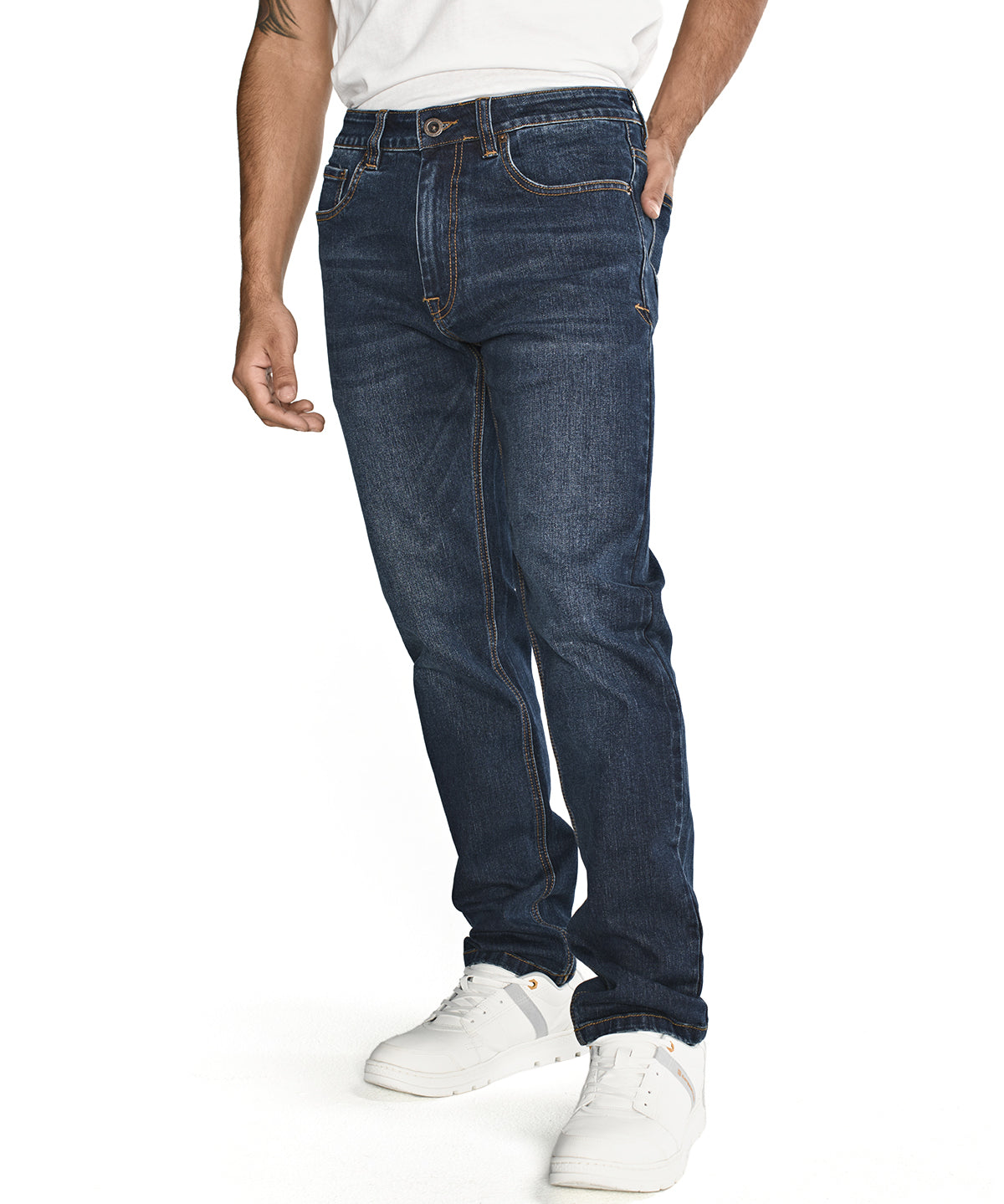 Jeans Casual Hombre Eco Stretch Denim Slim Azul Cat