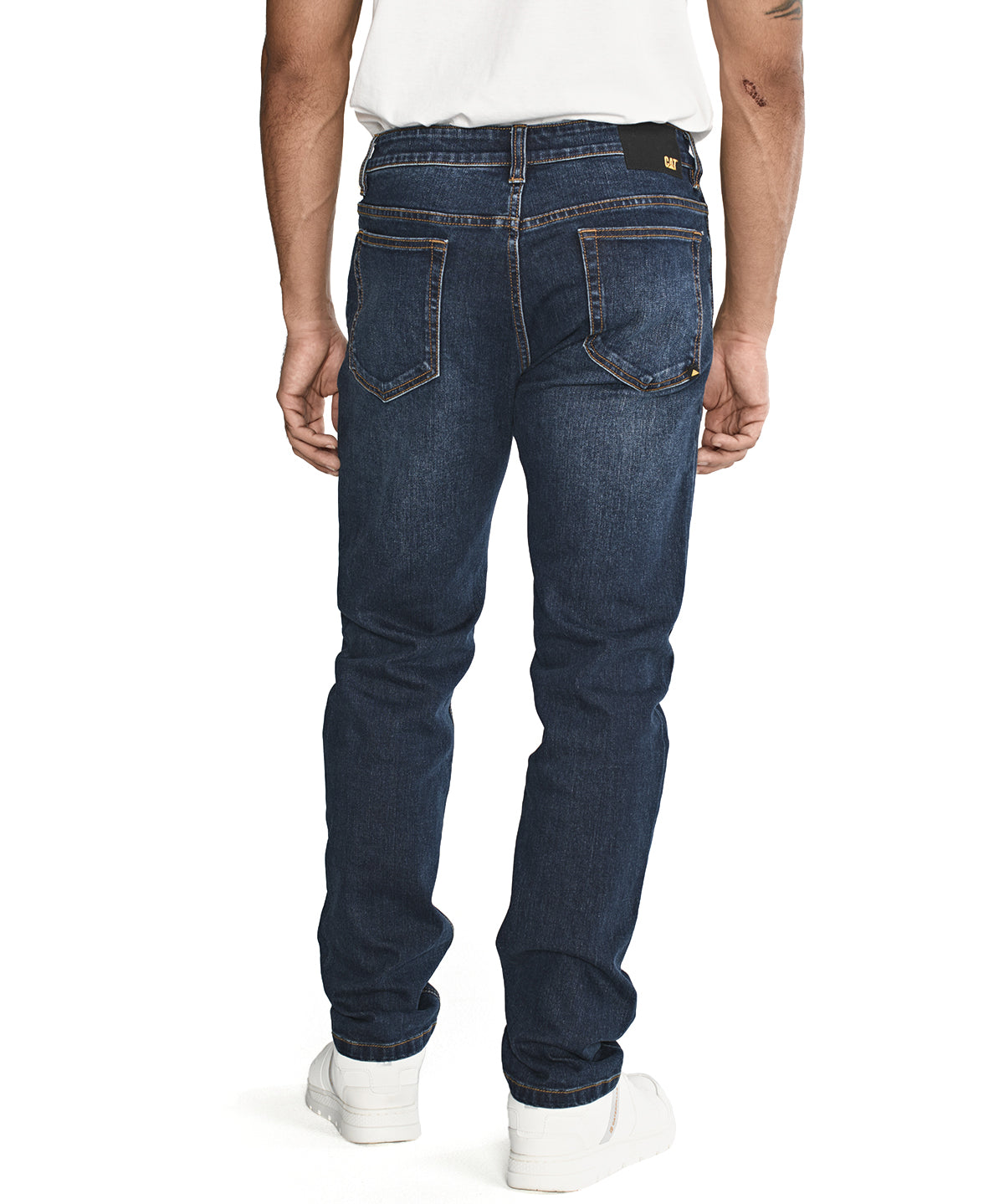Jeans Casual Hombre Eco Stretch Denim Slim Azul Cat