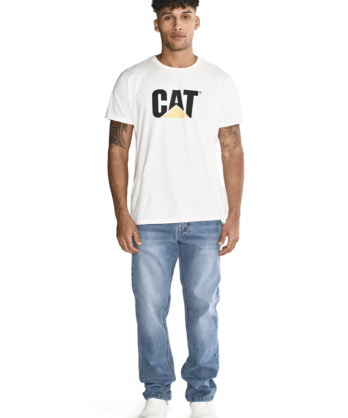 Jeans Denim Hombre Eco Stretch Denim Straight Azul Cat