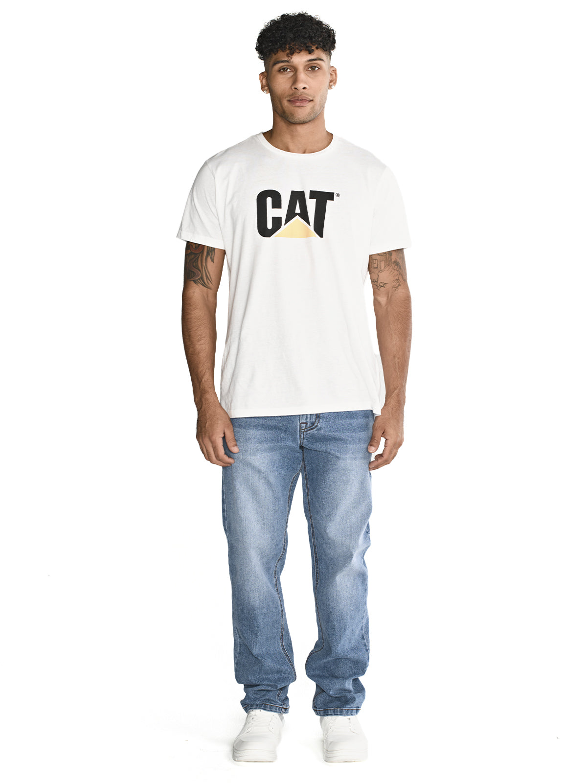 Jeans Denim Hombre Eco Stretch Denim Straight Azul Cat