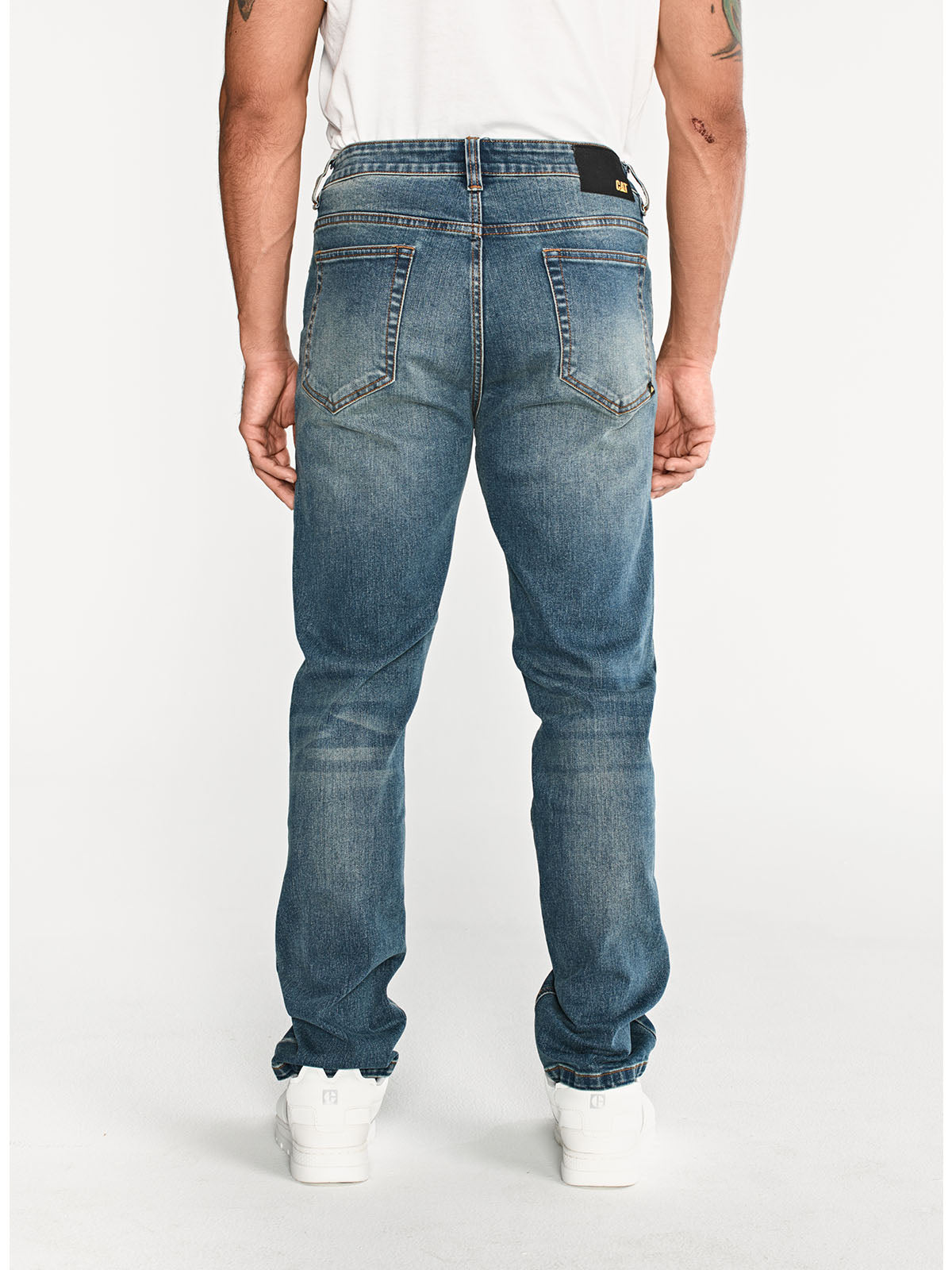 Jeans Rectos Hombre Eco Stretch Azul Cat