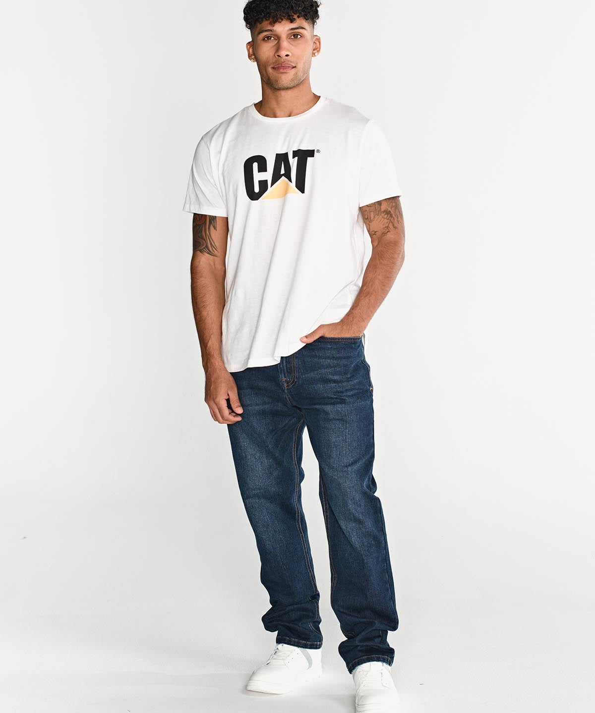 Jeans Hombre CAT Eco Stretch Straight Indigo Dark Stone