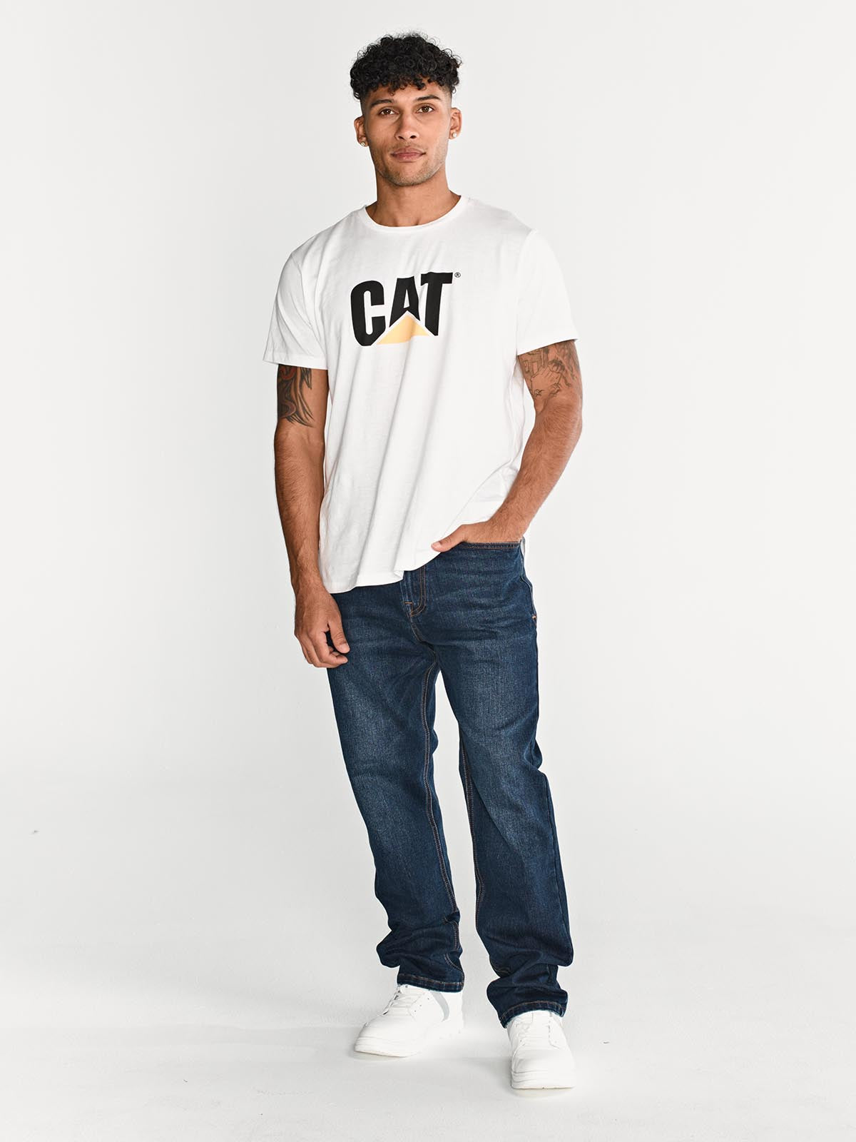 Jeans Hombre CAT Eco Stretch Straight Indigo Dark Stone