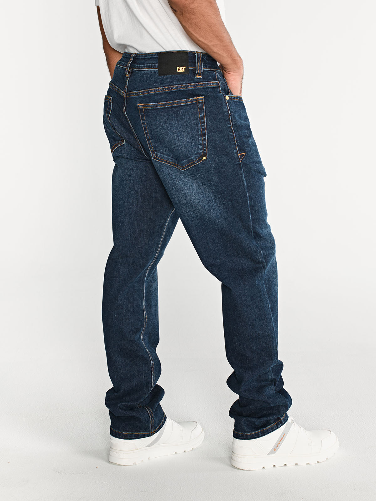 Jeans Hombre CAT Eco Stretch Straight Indigo Dark Stone