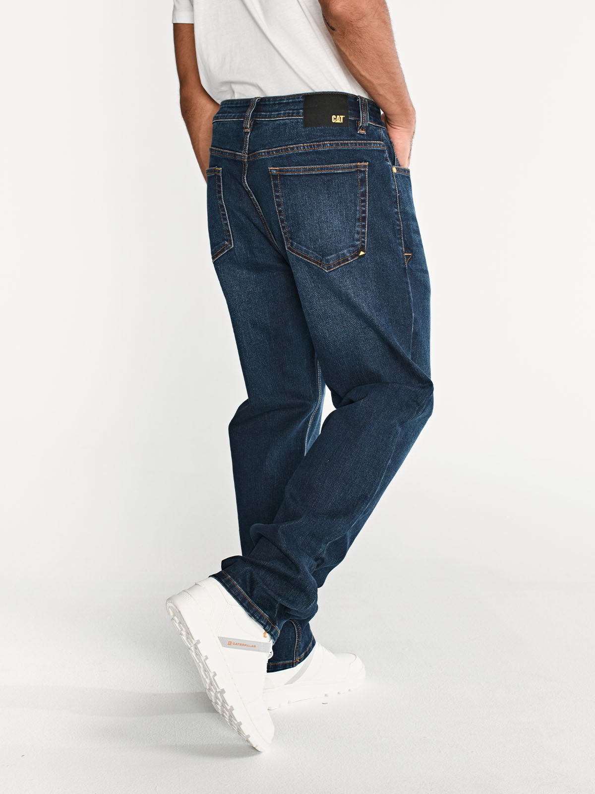 Jeans Hombre CAT Eco Stretch Straight Indigo Dark Stone