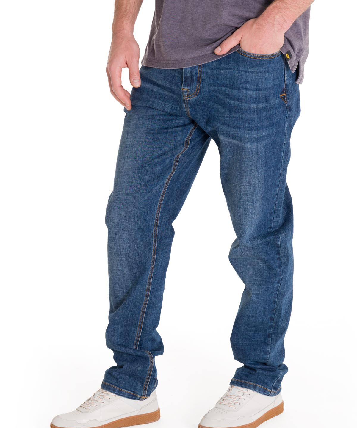 Jeans Casual Hombre Coolmax Denim Slim Azul Cat