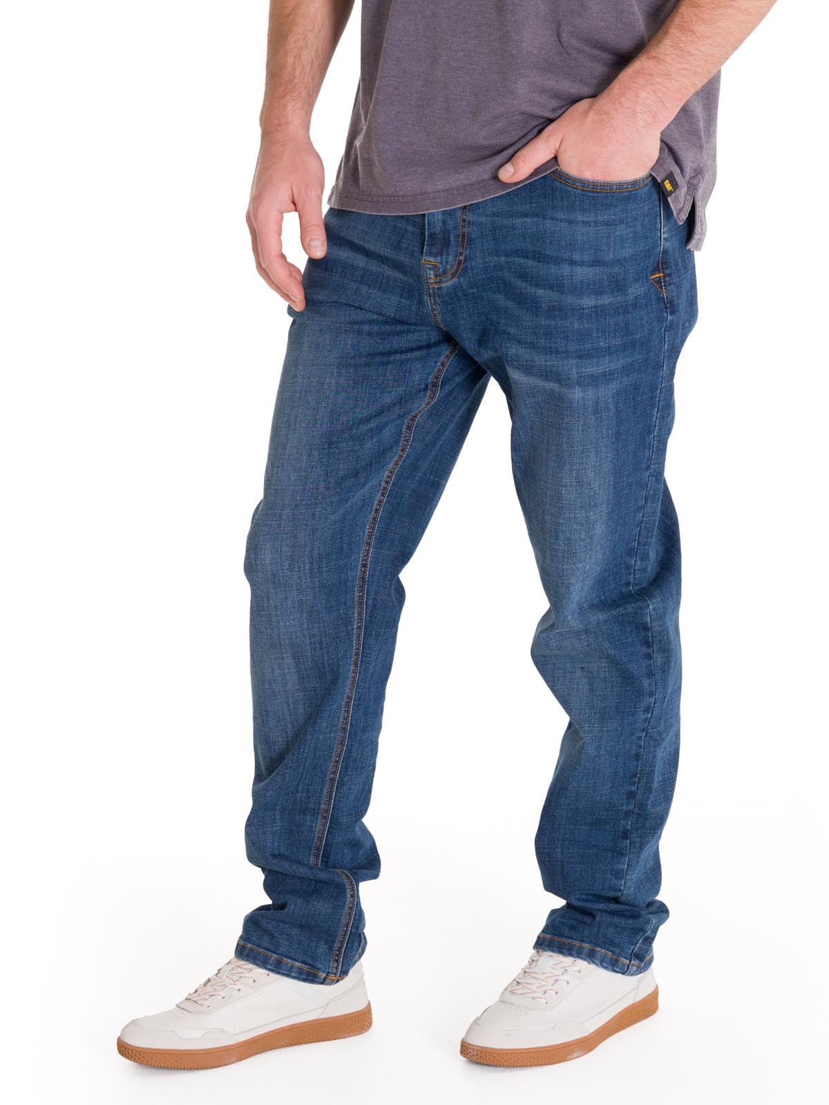 Jeans Casual Hombre Coolmax Denim Slim Azul Cat