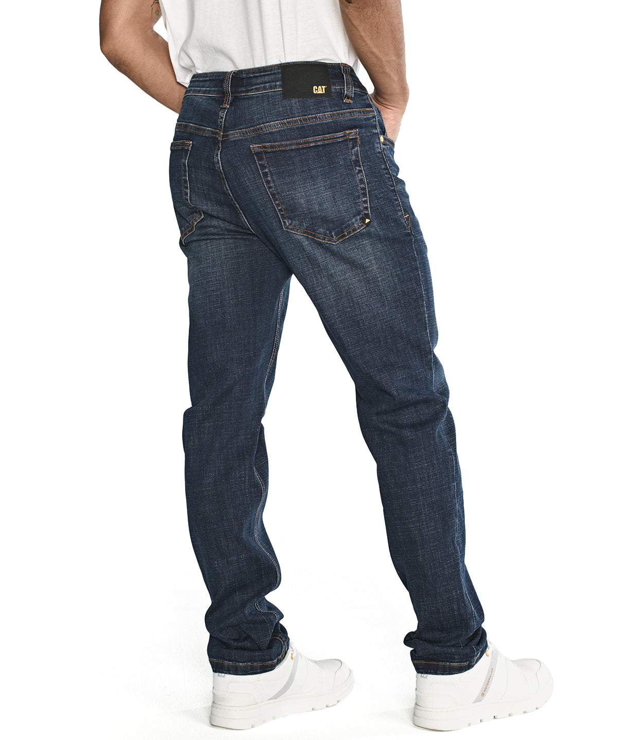 Jeans Casual Hombre Coolmax Denim Slim Azul Cat