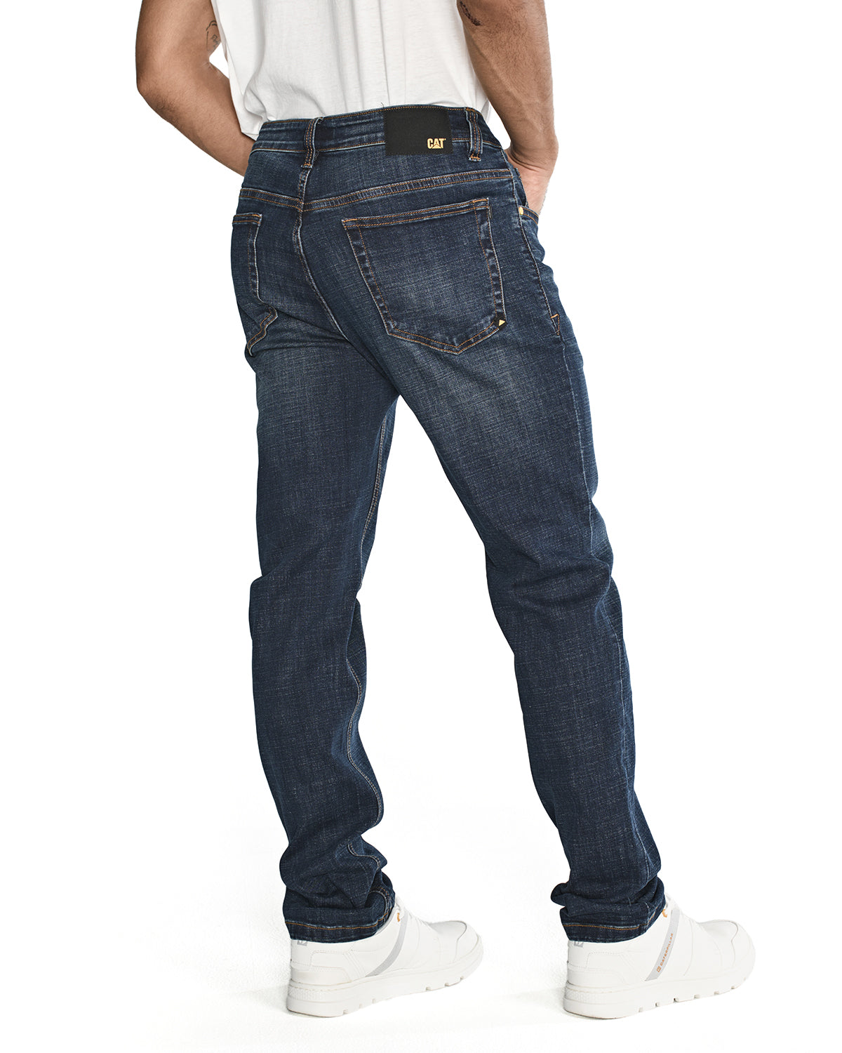 Jeans Casual Hombre Coolmax Denim Slim Azul Cat