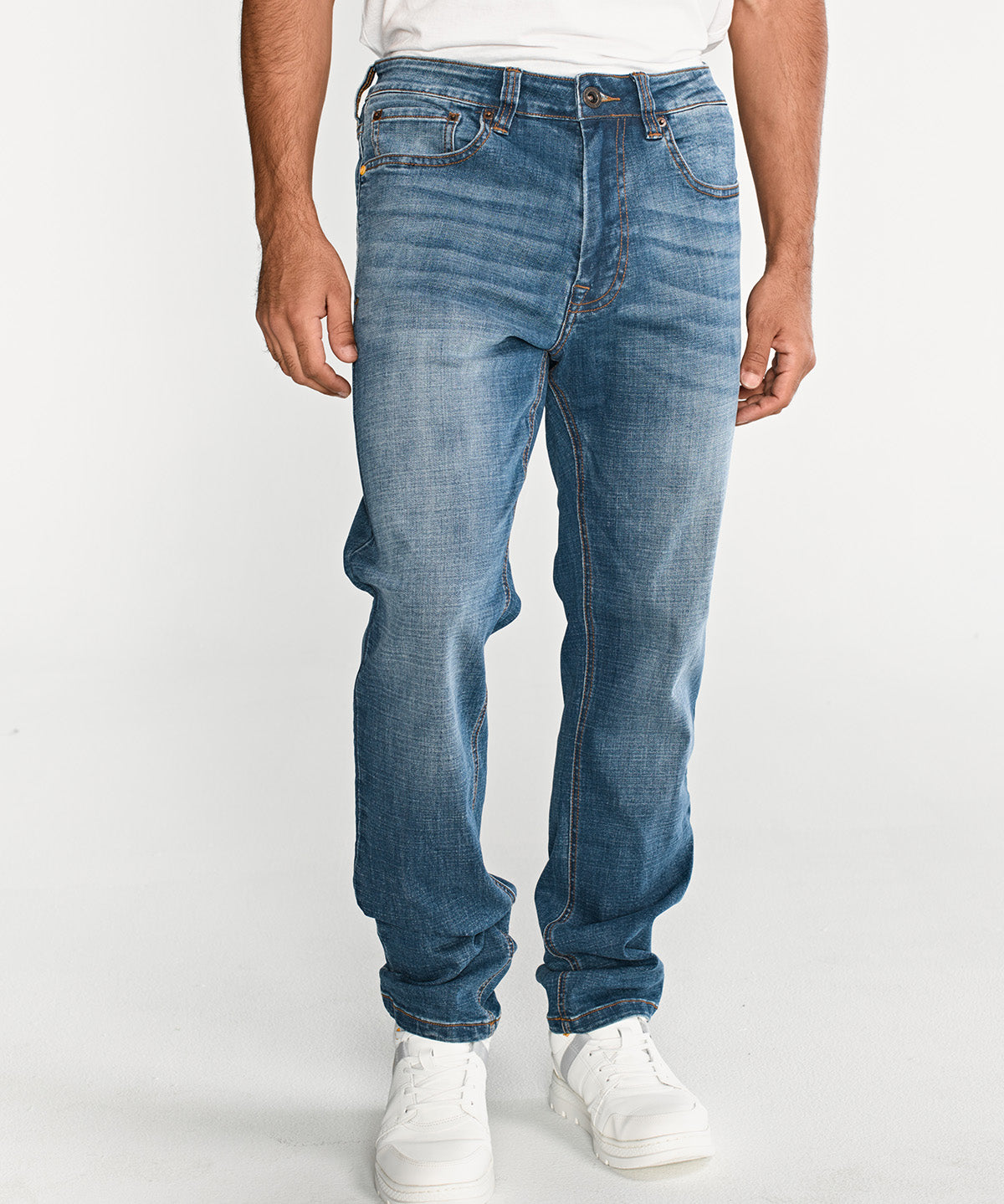 Pantalón Jeans Hombre Coolmax Denim Slim Azul Claro Cat