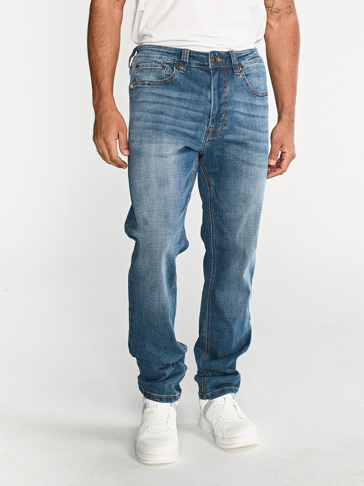 Pantalón Jeans Hombre Coolmax Denim Slim Azul Claro Cat