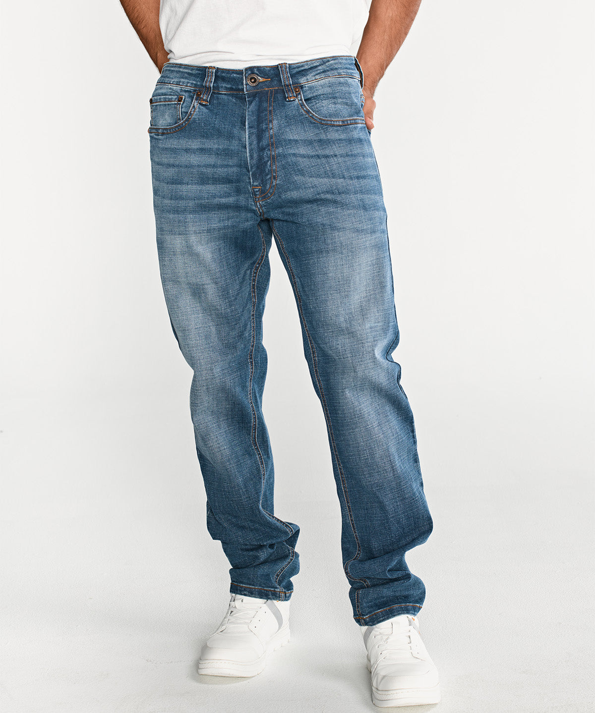 Pantalón Jeans Hombre Coolmax Denim Slim Azul Claro Cat