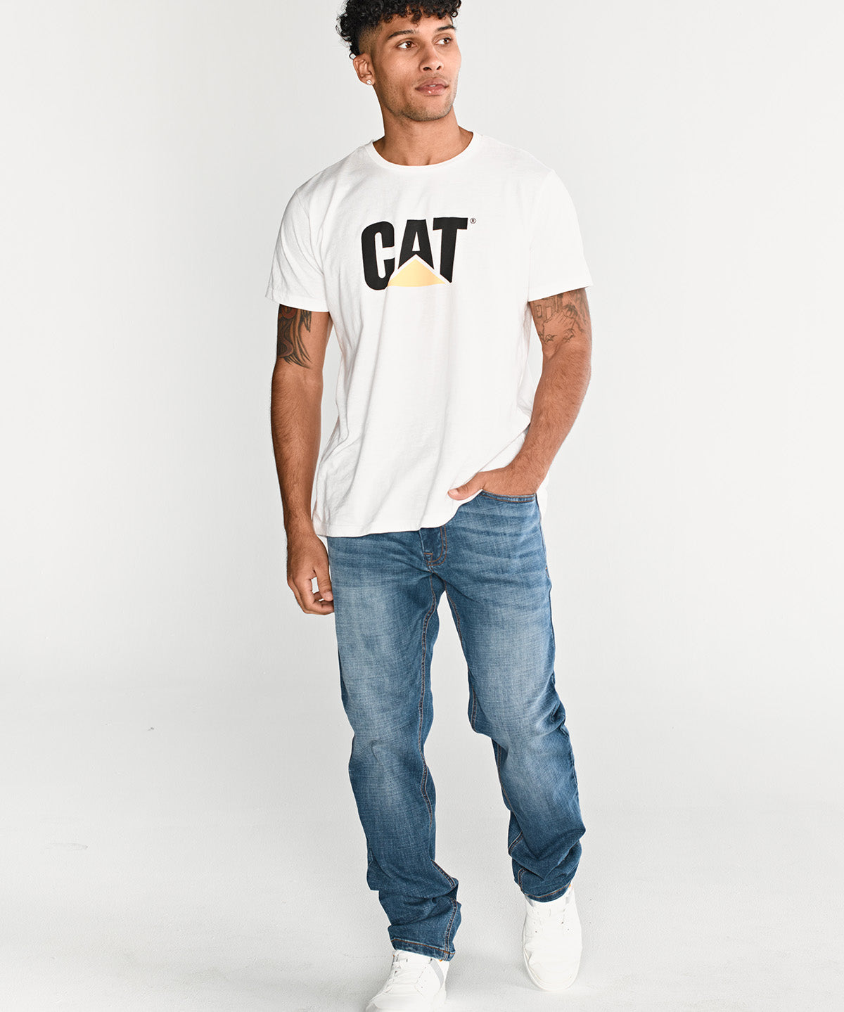 Pantalón Jeans Hombre Coolmax Denim Slim Azul Claro Cat