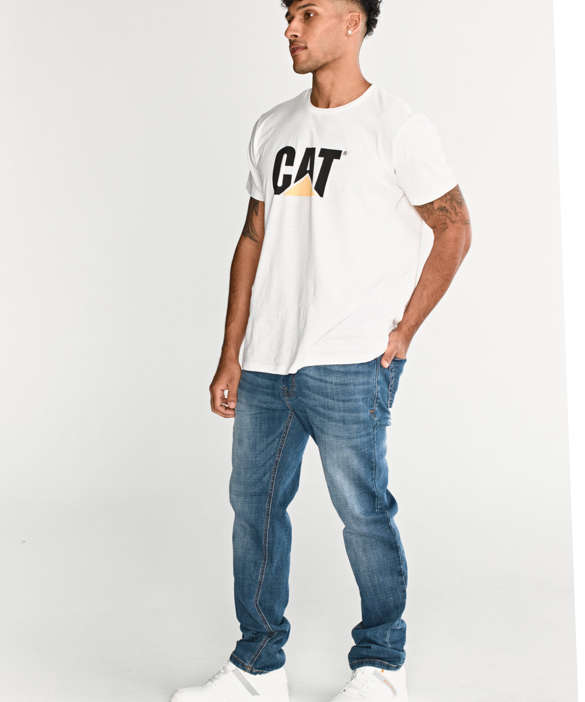 Pantalón Jeans Hombre Coolmax Denim Slim Azul Claro Cat