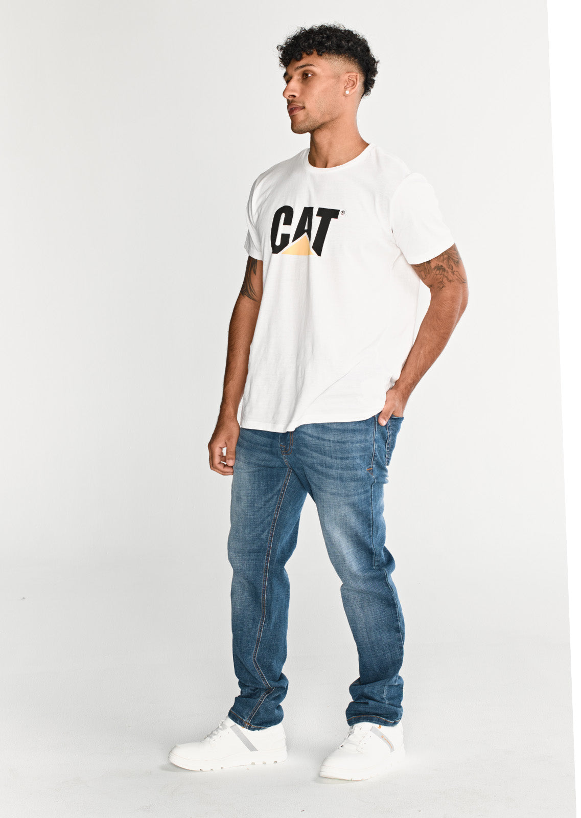 Pantalón Jeans Hombre Coolmax Denim Slim Azul Claro Cat
