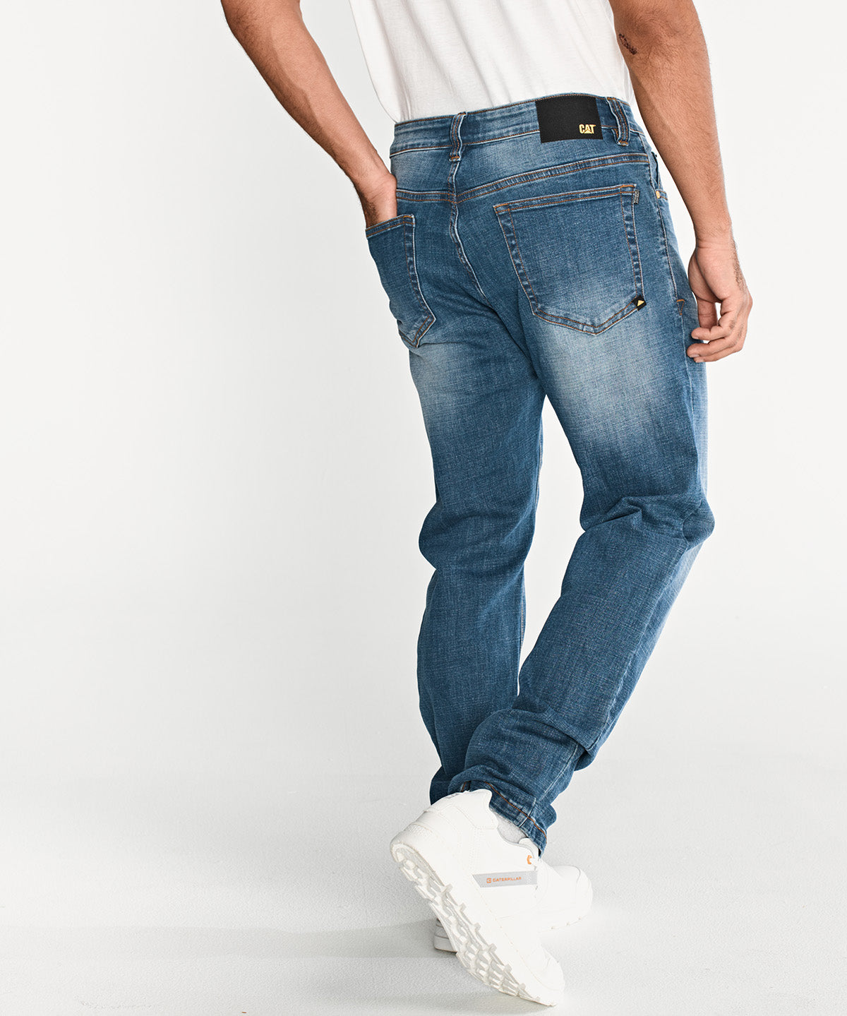 Pantalón Jeans Hombre Coolmax Denim Slim Azul Claro Cat