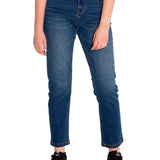 Jeans Denim Mujer Triblend Stretch Denim High-Rise Straight Azul Cat