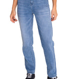 Jeans Denim Mujer Triblend Stretch Denim High-Rise Straight Celeste Cat