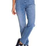 Jeans Denim Mujer Triblend Stretch Denim High-Rise Straight Celeste Cat