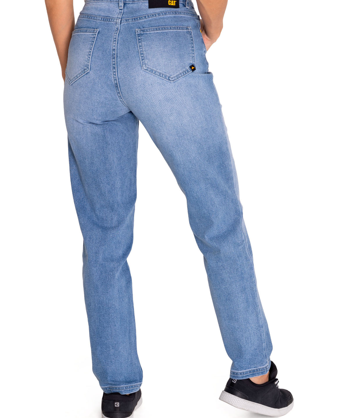 Jeans Denim Mujer Triblend Stretch Denim High-Rise Straight Celeste Cat