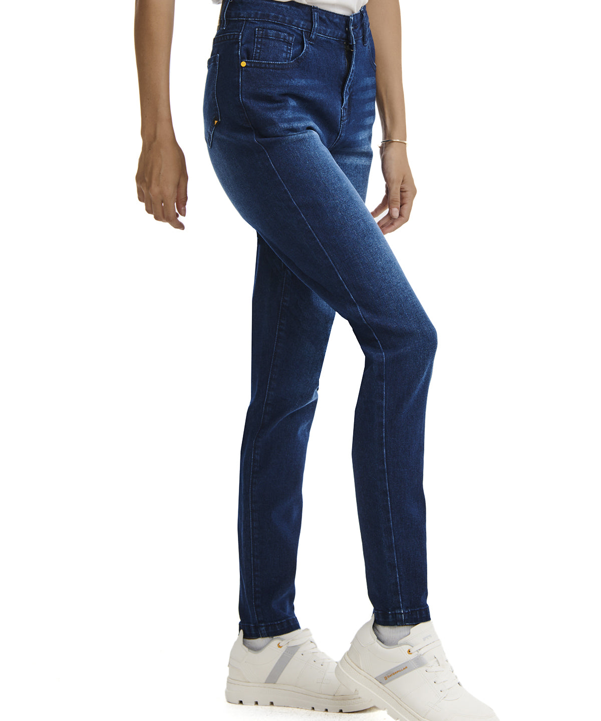 Jeans Denim Mujer Triblend Stretch Denim Mid-Rise Skinny Azul Cat