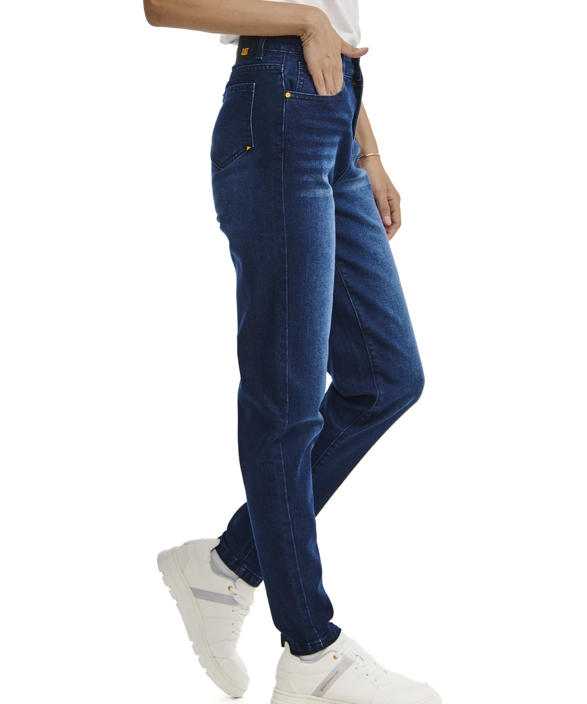 Jeans Denim Mujer Triblend Stretch Denim Mid-Rise Skinny Azul Cat