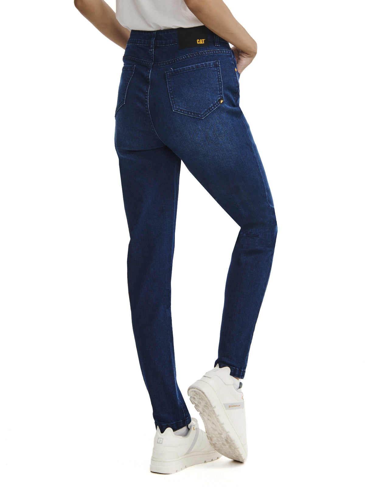 Jeans Denim Mujer Triblend Stretch Denim Mid-Rise Skinny Azul Cat
