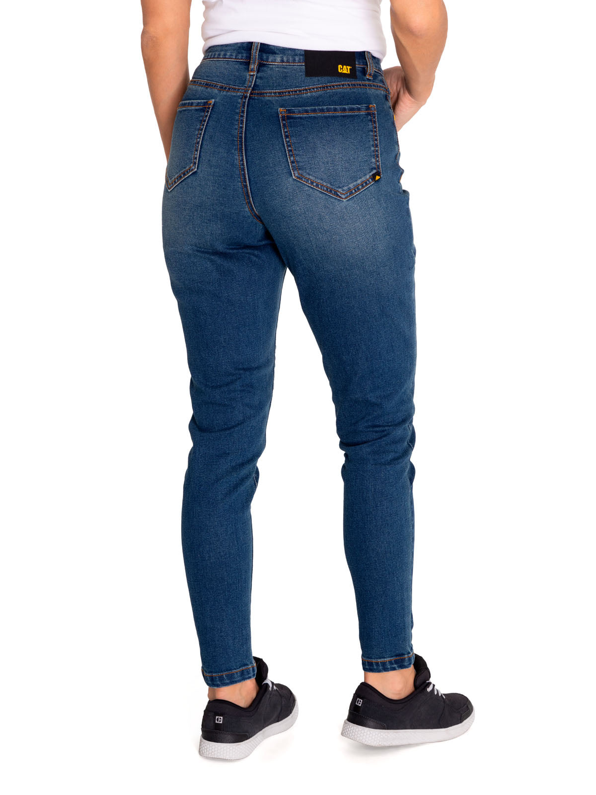 Jeans Denim Mujer Triblend Stretch Denim Mid-Rise Skinny Azul Cat