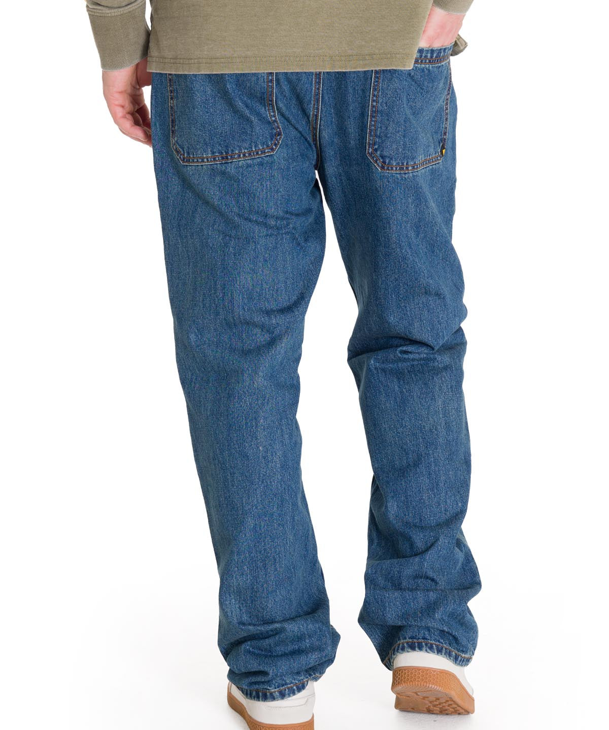 Jeans Regular Hombre Denim Double Front Azul Marino Cat