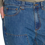 Jeans Regular Hombre Denim Double Front Azul Marino Cat