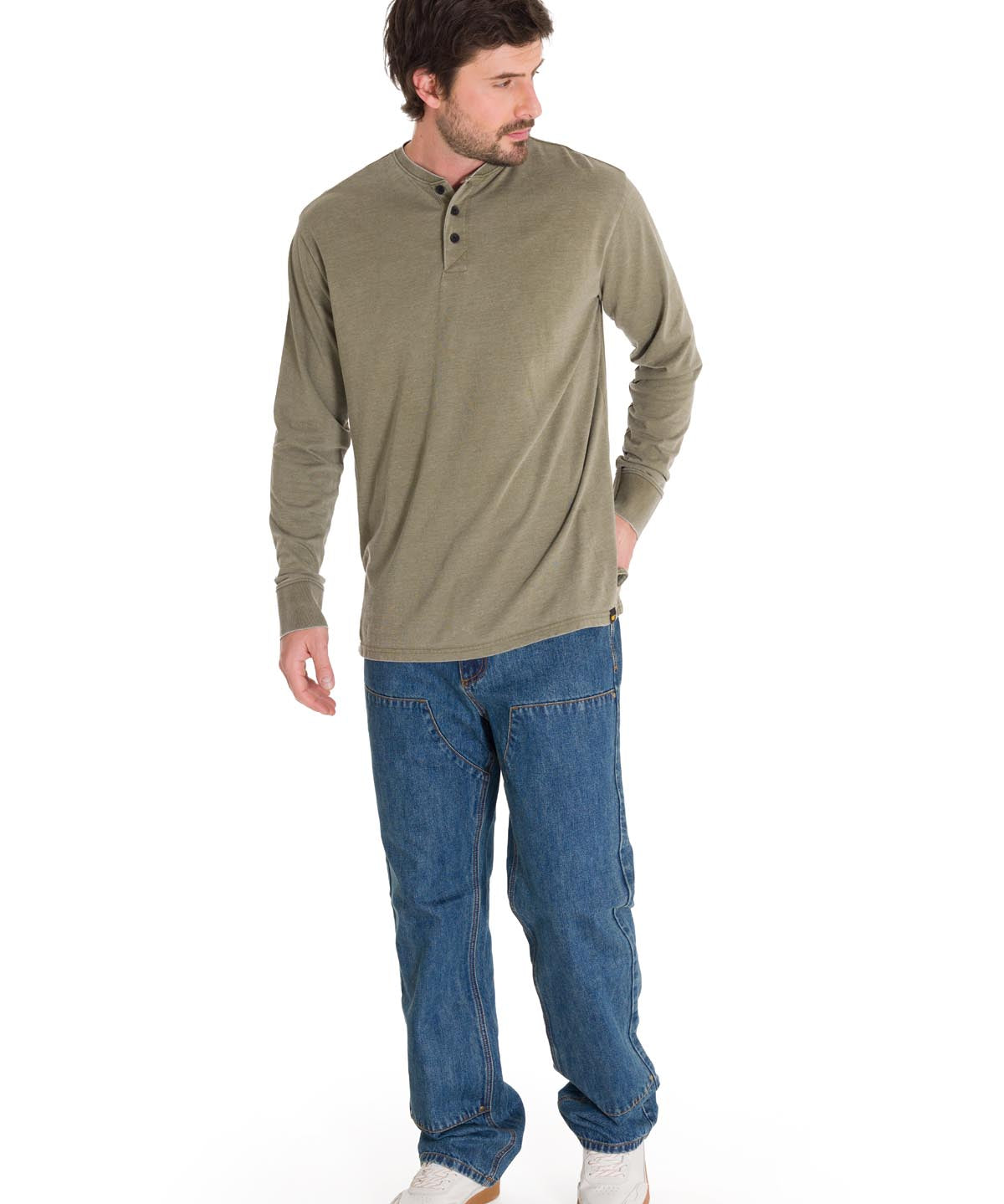 Jeans Regular Hombre Denim Double Front Azul Marino Cat