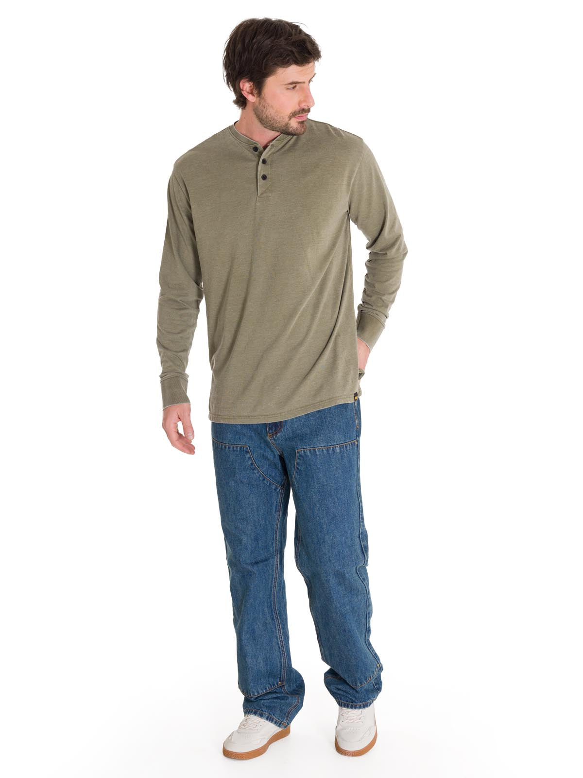 Jeans Regular Hombre Denim Double Front Azul Marino Cat