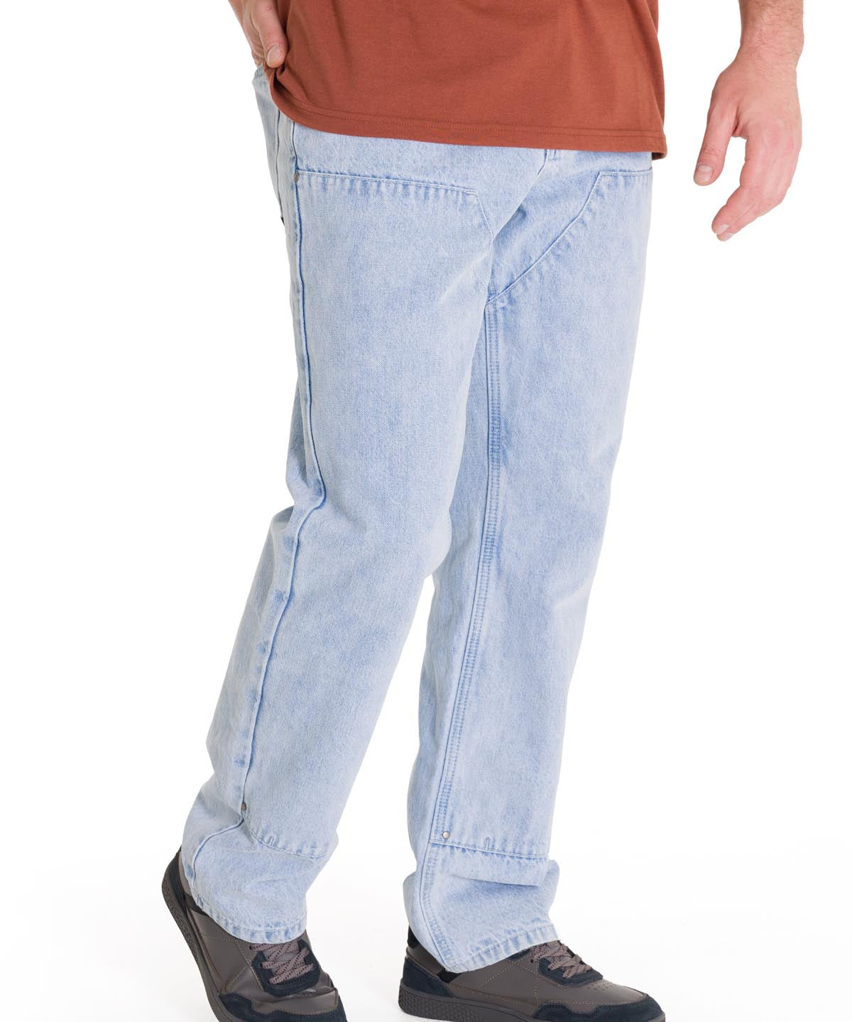 Jeans Regular Hombre Denim Double Front Azul Claro Cat