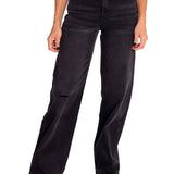 Jeans Denim Mujer Triblend Stretch Denim Wide Leg Gris Cat