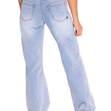 Jeans Denim Mujer Triblend Stretch Denim Wide Leg Celeste Cat