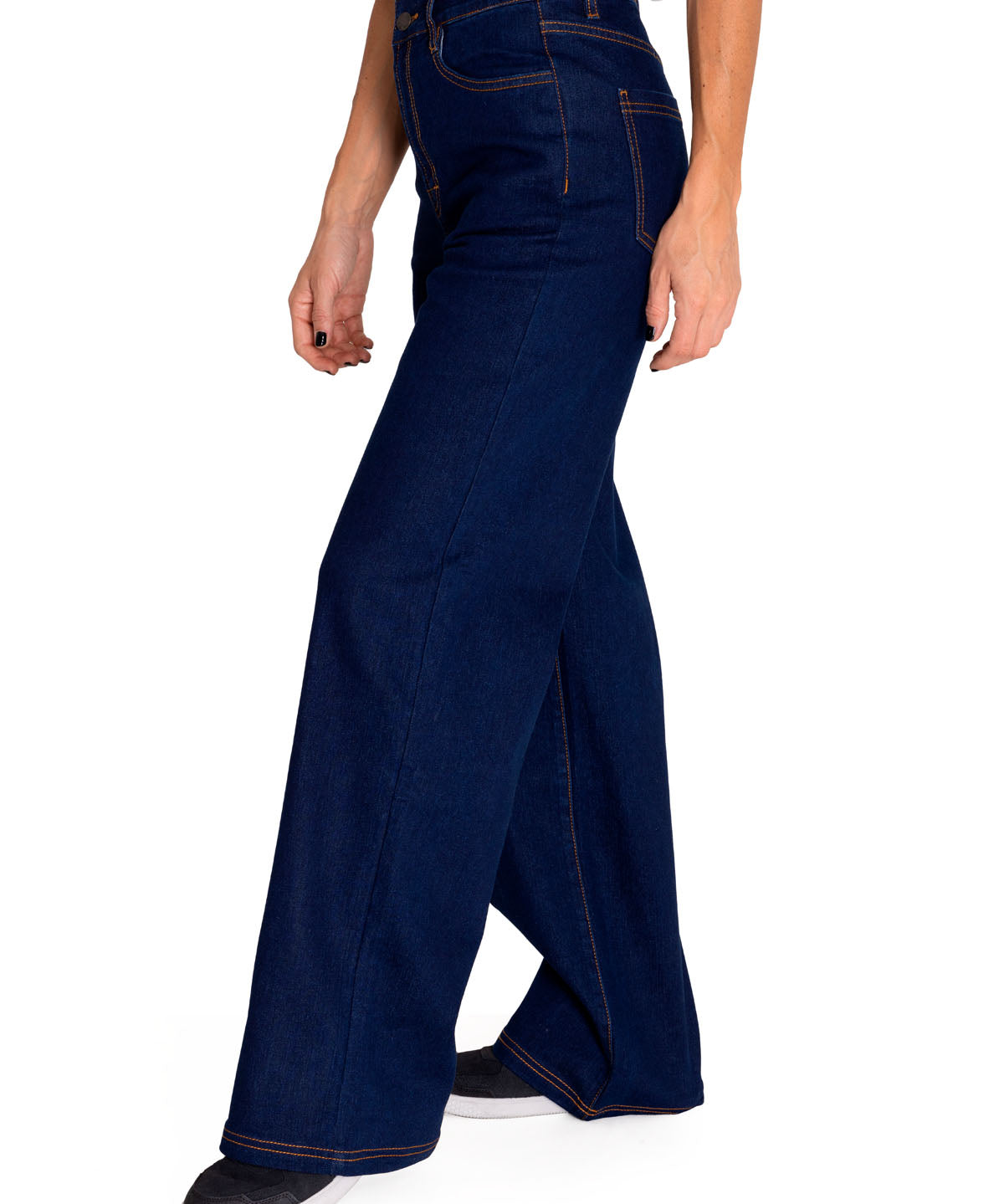 Jeans Denim Mujer Triblend Stretch Denim Wide Leg Azul Cat