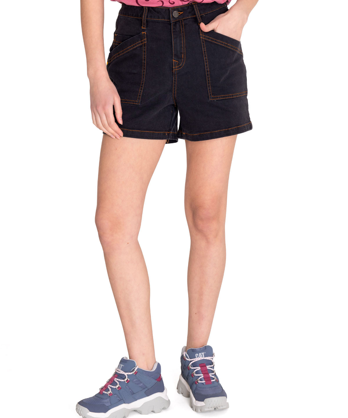 Short Casual Mujer TRIBLEND STRETCH DENIM SHORT Gris CAT