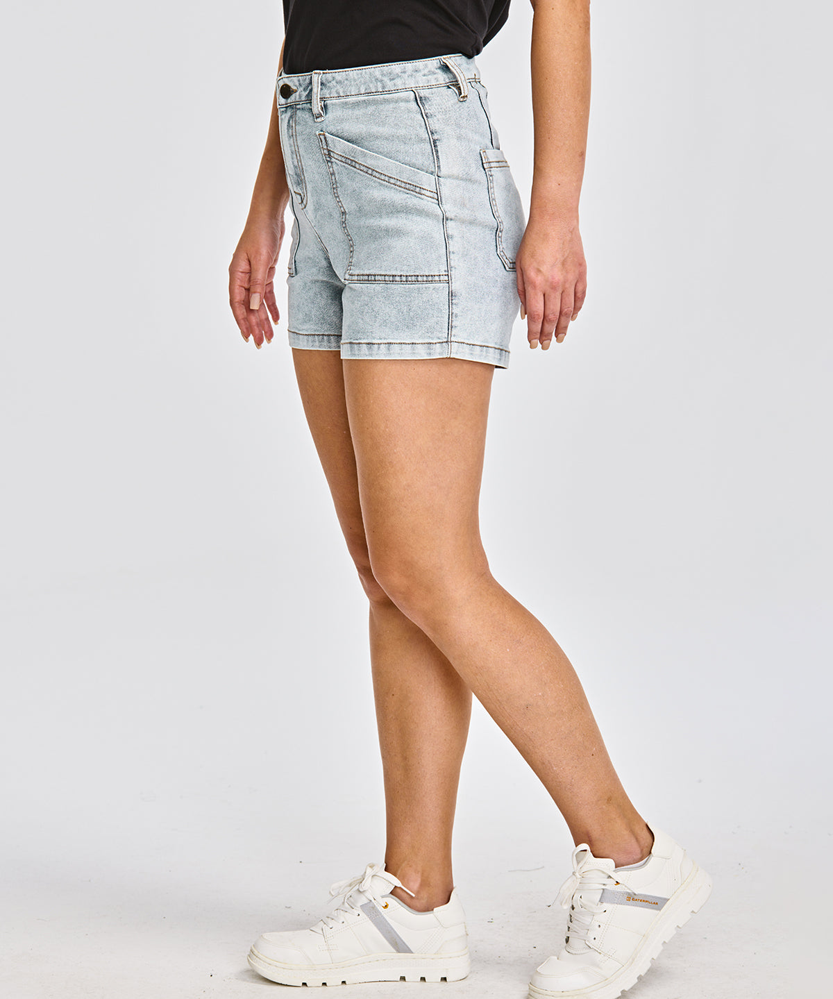 Short Casual Mujer TRIBLEND STRETCH DENIM SHORT Azul claro CAT
