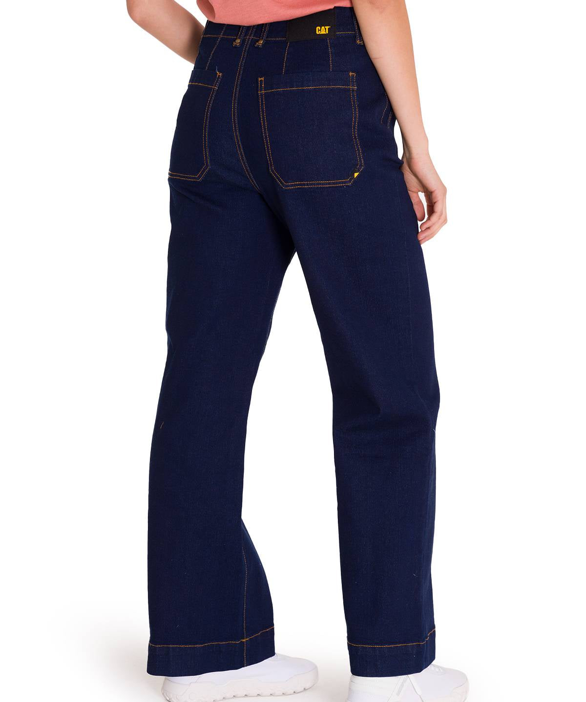 Jeans Wide Leg Casual Mujer TRIBLEND STRETCH DENIM PATCH FRONT POCKET FLARE Azul Marino Cat