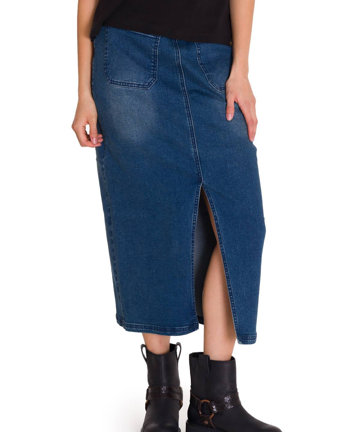 Falda Ajustada Casual Mujer CARPENTER MAXI SKIRT Denim Cat