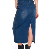 Falda Ajustada Casual Mujer CARPENTER MAXI SKIRT Denim Cat