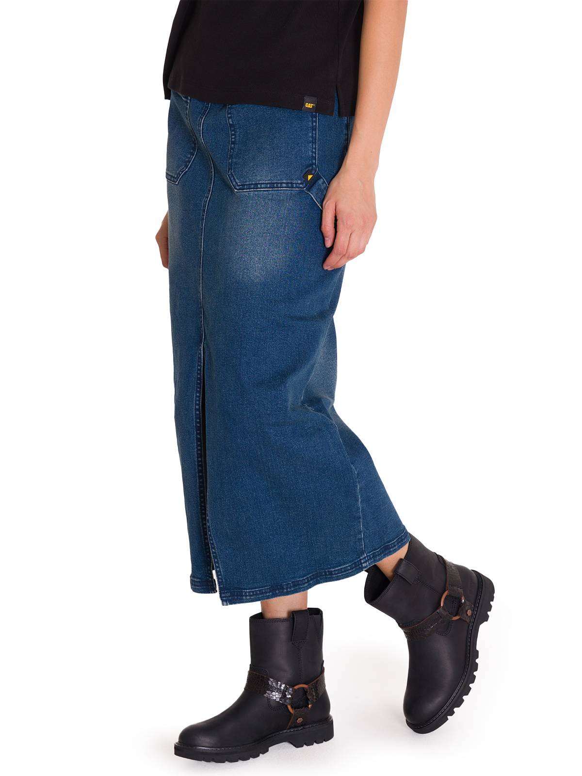 Falda Ajustada Casual Mujer CARPENTER MAXI SKIRT Denim Cat