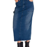 Falda Ajustada Casual Mujer CARPENTER MAXI SKIRT Denim Cat
