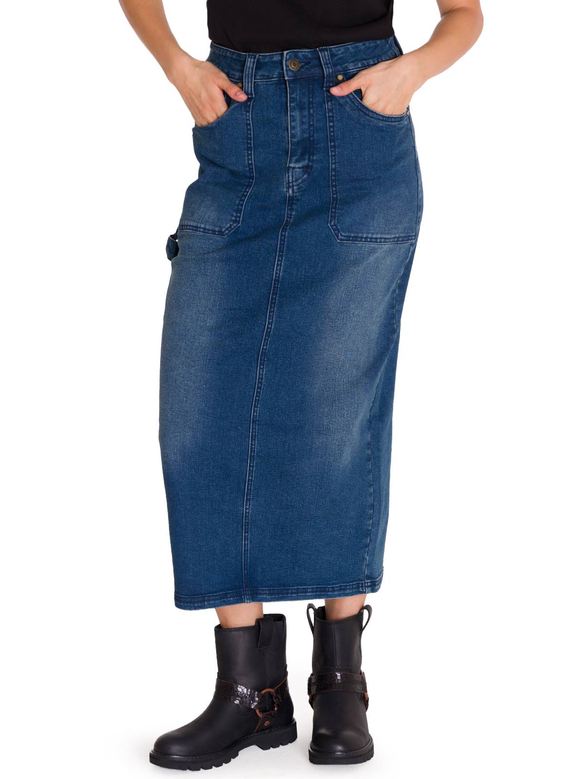 Falda Ajustada Casual Mujer CARPENTER MAXI SKIRT Denim Cat