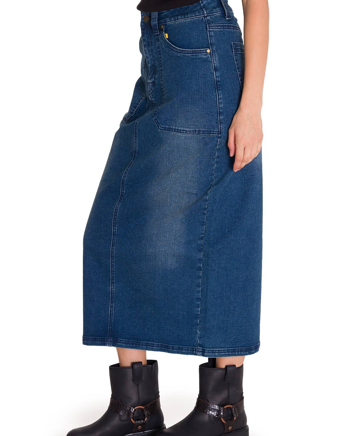 Falda Ajustada Casual Mujer CARPENTER MAXI SKIRT Denim Cat